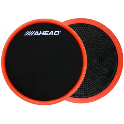 Ahead Compact 6" Stick On Practice Pad Black with Red Trim - Publicité Ahead Compact 6" Stick On Practice Pad Black with Red Trim - Publicité