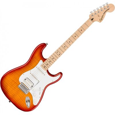 Squier Affinity Stratocaster FMT HSS Sienna Sunburst - Publicité Squier Affinity Stratocaster FMT HSS Sienna Sunburst - Publicité