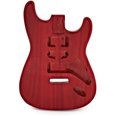 Gear4Music Corps de Guitare Électrique avec Double Pan Coupé Transparent Red - Publicité Gear4Music Corps de Guitare Électrique avec Double Pan Coupé Transparent Red - Publicité