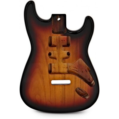 Gear4Music Corps de Guitare Électrique avec Double Pan Coupé Vintage Sunburst - Publicité Gear4Music Corps de Guitare Électrique avec Double Pan Coupé Vintage Sunburst - Publicité