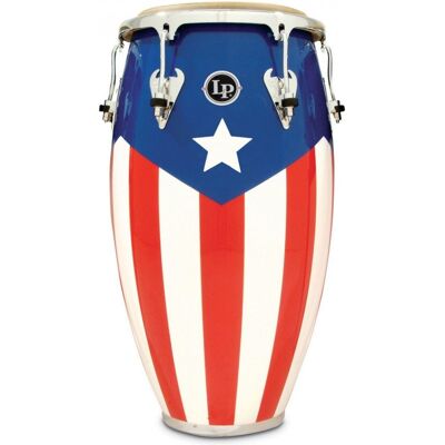 Latin Percussion LP Matador Wood 12 1/2 Tumba PR Flag Chrome Hardware - Publicité Latin Percussion LP Matador Wood 12 1/2 Tumba PR Flag Chrome Hardware - Publicité