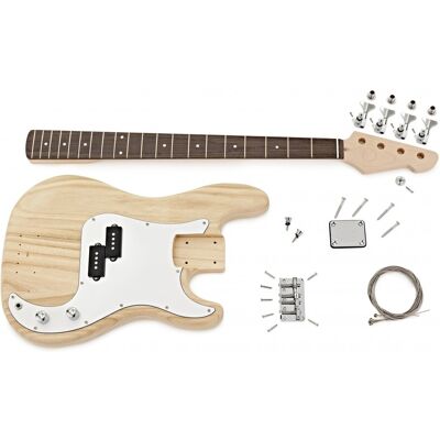 Gear4Music Guitarworks Kit de Guitare Basse à Assembler - Publicité Gear4Music Guitarworks Kit de Guitare Basse à Assembler - Publicité