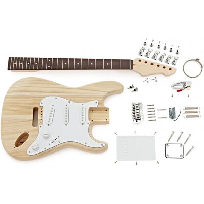 Gear4Music Guitarworks Kit de Guitare Électrique à Double Pan Coupé à Assembler - Publicité Gear4Music Guitarworks Kit de Guitare Électrique à Double Pan Coupé à Assembler - Publicité