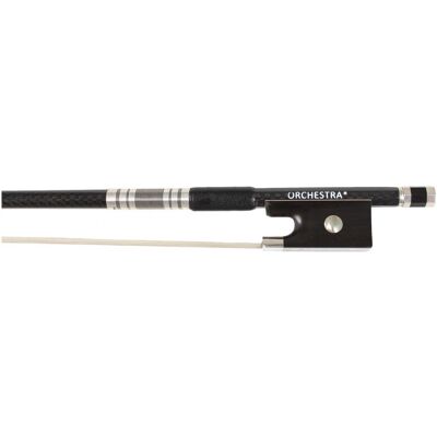Orchestra Carbon Fibre Black Weave Violin Bow Silver Mounting 4/4 - Publicité Orchestra Carbon Fibre Black Weave Violin Bow Silver Mounting 4/4 - Publicité