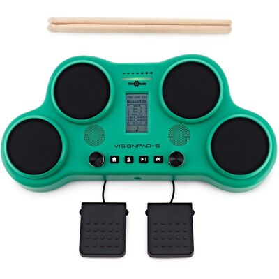 VISIONPAD-6 Batterie Électronique Portable par Gear4music Vert - Publicité VISIONPAD-6 Batterie Électronique Portable par Gear4music Vert - Publicité