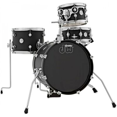 DW Drums DW Design Series 4pc 18 Mini-Pro Shell Pack Black Satin - Publicité DW Drums DW Design Series 4pc 18 Mini-Pro Shell Pack Black Satin - Publicité