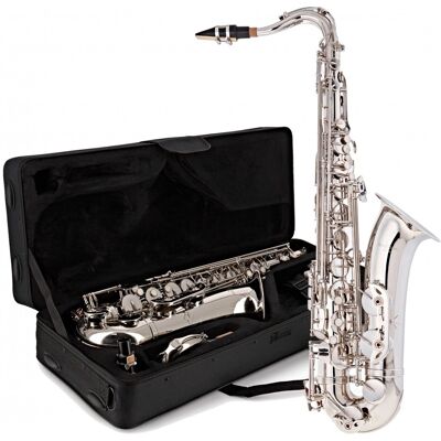 Saxophone Ténor par Gear4music Nickel - Publicité Saxophone Ténor par Gear4music Nickel - Publicité