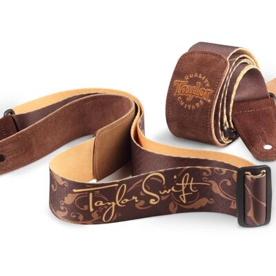 Taylor Guitars Taylor Swift Signature Guitar Strap Brown - Publicité Taylor Guitars Taylor Swift Signature Guitar Strap Brown - Publicité