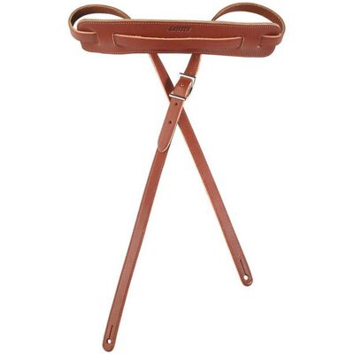 Gretsch Vintage Leather Guitar Strap Walnut - Publicité Gretsch Vintage Leather Guitar Strap Walnut - Publicité