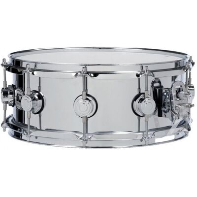 DW Drums DW Steel 14 x 5.5" Snare Drum with reinforcement ring - Publicité DW Drums DW Steel 14 x 5.5" Snare Drum with reinforcement ring - Publicité