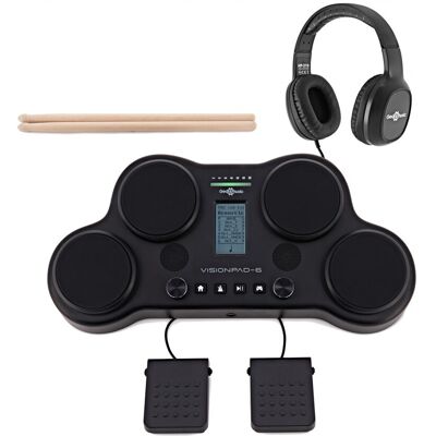Pack avec Batterie Électronique Portable VISIONPAD-6 par Gear4music - Publicité Pack avec Batterie Électronique Portable VISIONPAD-6 par Gear4music - Publicité