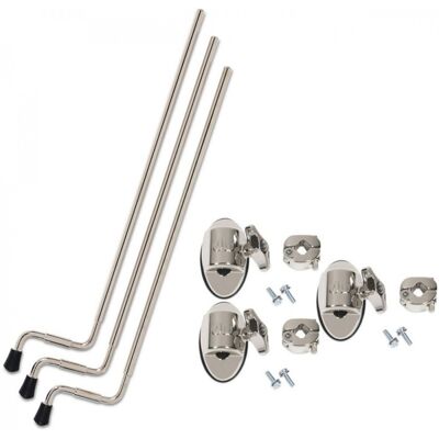 DW Drums DW Floor Tom Legs w/Mounts Nickel Set of 3 - Publicité DW Drums DW Floor Tom Legs w/Mounts Nickel Set of 3 - Publicité