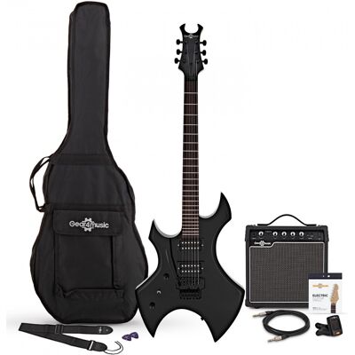 Gear4Music Guitare Électrique Harlem X pour Gaucher + Pack Ampli 15 W Noir - Publicité Gear4Music Guitare Électrique Harlem X pour Gaucher + Pack Ampli 15 W Noir - Publicité