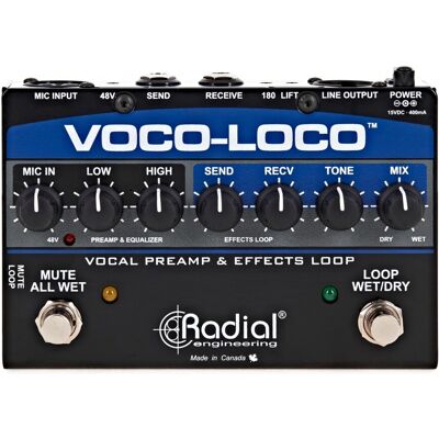 Radial Voco-Loco Effects Switcher for Vocals and Instruments - Publicité Radial Voco-Loco Effects Switcher for Vocals and Instruments - Publicité