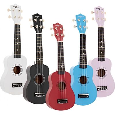 Ukulélés Gear4music Lot de 5 Différents Coloris - Publicité Ukulélés Gear4music Lot de 5 Différents Coloris - Publicité