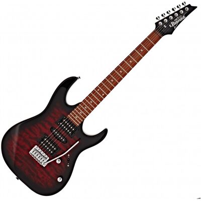 Ibanez GRX70QA GIO Transparent Red Burst - Publicité Ibanez GRX70QA GIO Transparent Red Burst - Publicité