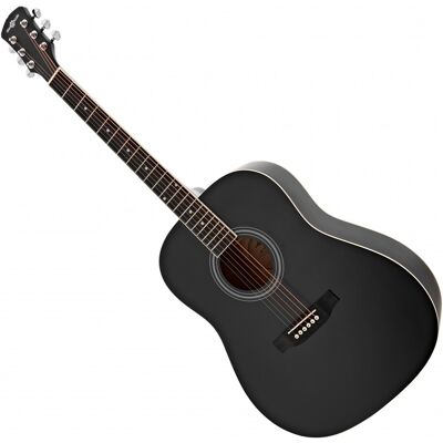 Guitare Acoustique Dreadnought Gaucher par Gear4music Black - Publicité Guitare Acoustique Dreadnought Gaucher par Gear4music Black - Publicité