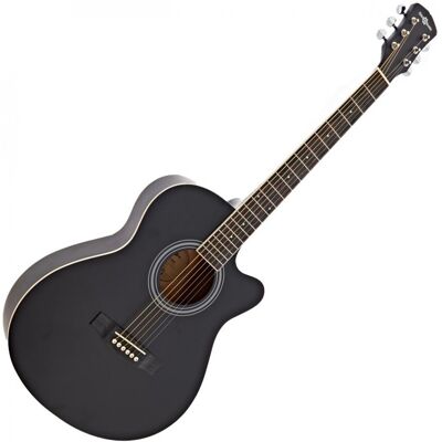 Guitare Acoustique à Pan Coupé par Gear4music Noir - Publicité Guitare Acoustique à Pan Coupé par Gear4music Noir - Publicité