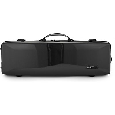 BAM Supreme Hightech Oblong Violin Case Black with Silver Handle - Publicité BAM Supreme Hightech Oblong Violin Case Black with Silver Handle - Publicité