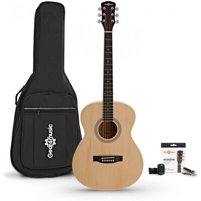 Guitare Acoustique dÉtude et Pack dAccessoires par Gear4music Natural - Publicité Guitare Acoustique dÉtude et Pack dAccessoires par Gear4music Natural - Publicité