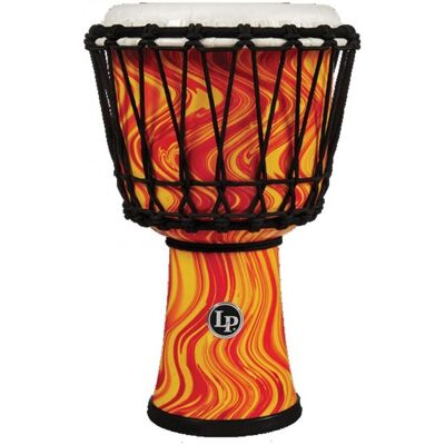Latin Percussion LP Djembe World 7-inch Rope Tuned Orange Marble - Publicité Latin Percussion LP Djembe World 7-inch Rope Tuned Orange Marble - Publicité