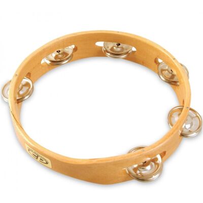 Latin Percussion CP Wood Tambourine Headless Single Row Jingles 8 - Publicité Latin Percussion CP Wood Tambourine Headless Single Row Jingles 8 - Publicité