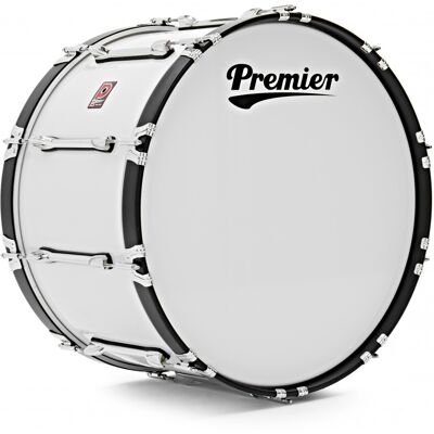 Premier Marching Parade 24” x 14” Bass Drum White - Publicité Premier Marching Parade 24” x 14” Bass Drum White - Publicité