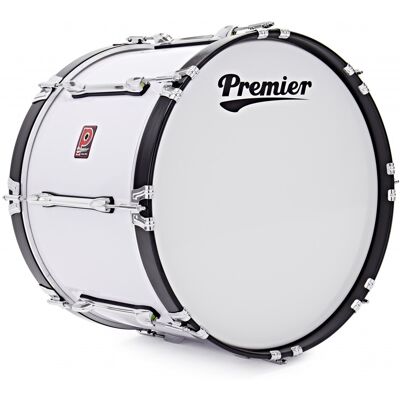 Premier Marching Parade 20” x 14” Bass Drum White - Publicité Premier Marching Parade 20” x 14” Bass Drum White - Publicité