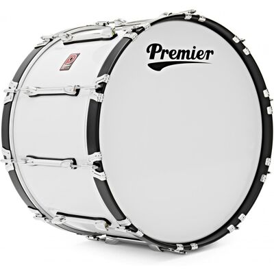 Premier Marching Parade 22 x 14 Bass Drum White - Publicité Premier Marching Parade 22 x 14 Bass Drum White - Publicité