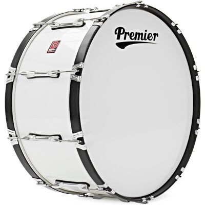 Premier Marching Traditional 28” x 12” Bass Drum Ivory White - Publicité Premier Marching Traditional 28” x 12” Bass Drum Ivory White - Publicité