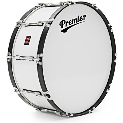 Premier Marching Traditional 28” x 10” Bass Drum Ivory White - Publicité Premier Marching Traditional 28” x 10” Bass Drum Ivory White - Publicité