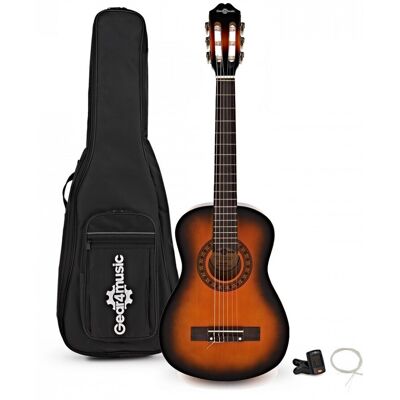 Pack Guitare Classique Junior 1/2 par Gear4music Sunburst - Publicité Pack Guitare Classique Junior 1/2 par Gear4music Sunburst - Publicité