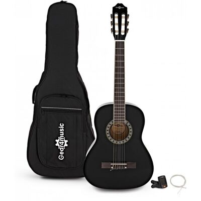 Pack avec Guitare Classique 3/4 par Gear4music Noir - Publicité Pack avec Guitare Classique 3/4 par Gear4music Noir - Publicité
