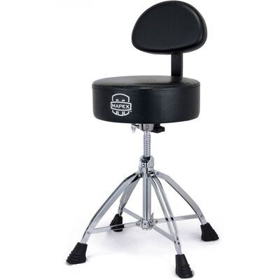 Mapex T870 Round Top with Backrest Drum Stool Four Leg - Publicité Mapex T870 Round Top with Backrest Drum Stool Four Leg - Publicité