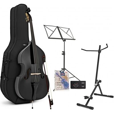 Contrebasse dÉtude taille 3/4 Noir + Pack Accessoires par Gear4music - Publicité Contrebasse dÉtude taille 3/4 Noir + Pack Accessoires par Gear4music - Publicité