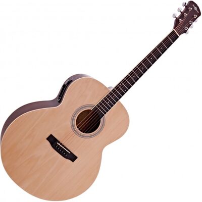 Guitare Électro-Acoustique Jumbo par Gear4music Natural - Publicité Guitare Électro-Acoustique Jumbo par Gear4music Natural - Publicité