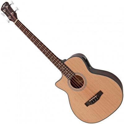Guitare Basse Électro-Acoustique Gaucher par Gear4music Natural - Publicité Guitare Basse Électro-Acoustique Gaucher par Gear4music Natural - Publicité