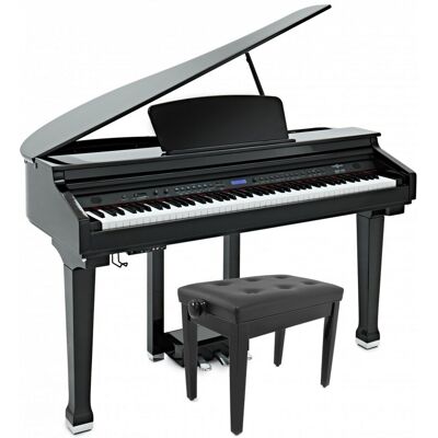 Piano à Queue Numérique GDP-100 et Tabouret de Piano par Gear4music - Publicité Piano à Queue Numérique GDP-100 et Tabouret de Piano par Gear4music - Publicité