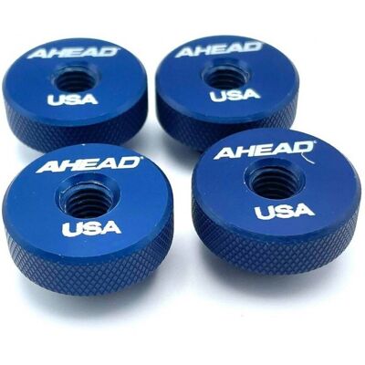 Ahead Speed Nut Cymbal Toppers 4 Pack Blue - Publicité Ahead Speed Nut Cymbal Toppers 4 Pack Blue - Publicité