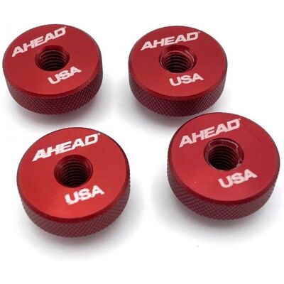 Ahead Speed Nut Cymbal Toppers 4 Pack Red - Publicité Ahead Speed Nut Cymbal Toppers 4 Pack Red - Publicité