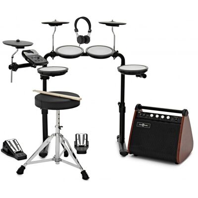 Gear4Music VISIONDRUM Batterie Électronique Compacte avec Peaux en Maille et Pack Ampli - Publicité Gear4Music VISIONDRUM Batterie Électronique Compacte avec Peaux en Maille et Pack Ampli - Publicité