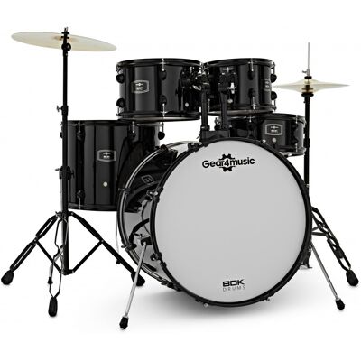 BDK-22 Rock Drum Kit by Gear4music Black - Publicité BDK-22 Rock Drum Kit by Gear4music Black - Publicité