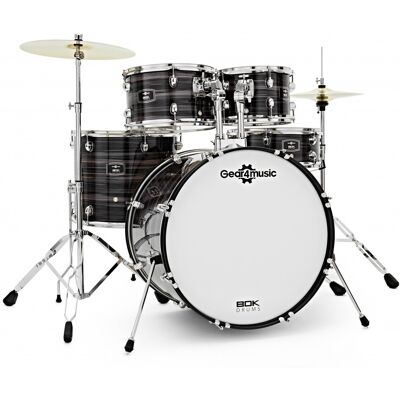 BDK-22 Rock Drum Kit by Gear4music Black Oyster - Publicité BDK-22 Rock Drum Kit by Gear4music Black Oyster - Publicité