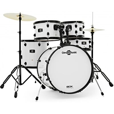 BDK-20 Fusion Drum Kit by Gear4music White - Publicité BDK-20 Fusion Drum Kit by Gear4music White - Publicité