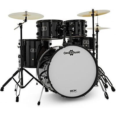 BDK-22 Expanded Rock Drum Kit by Gear4music Black - Publicité BDK-22 Expanded Rock Drum Kit by Gear4music Black - Publicité