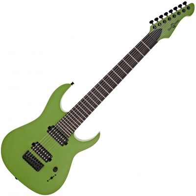 Harlem S Guitare Electrique 8 Cordes par Gear4music Slime Green - Publicité Harlem S Guitare Electrique 8 Cordes par Gear4music Slime Green - Publicité