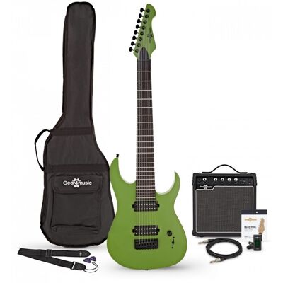 Gear4Music Harlem S Guitare Électrique 8 Cordes + Pack avec Ampli 15 W Slime Green - Publicité Gear4Music Harlem S Guitare Électrique 8 Cordes + Pack avec Ampli 15 W Slime Green - Publicité