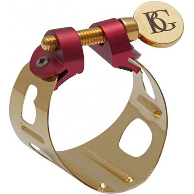 BG Tenor Saxophone Ligature Duo Metal Gold Lacquered - Publicité BG Tenor Saxophone Ligature Duo Metal Gold Lacquered - Publicité