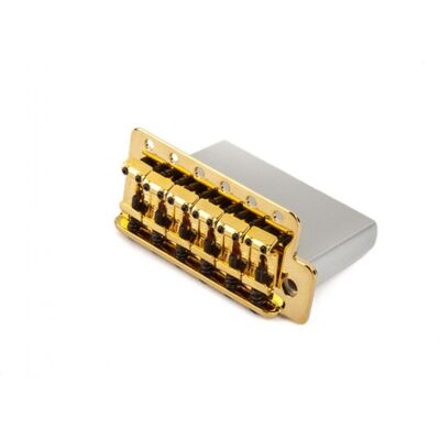 Fender Vintage-Style Strat Bridge Assembly (2-3 / 16" Spacing) Gold - Publicité Fender Vintage-Style Strat Bridge Assembly (2-3 / 16" Spacing) Gold - Publicité