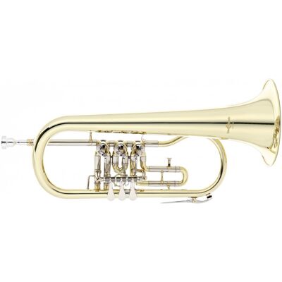 Rotary Valve Bb Student Flugel Horn by Gear4music Gold - Publicité Rotary Valve Bb Student Flugel Horn by Gear4music Gold - Publicité